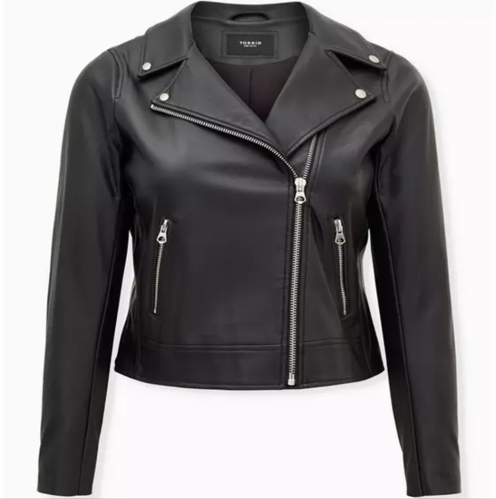 Faux Leather Moto Jacket